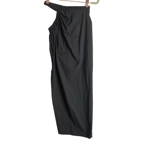 Natalie Rolt Addison Skirt Ruched Cut-Out Detail Pull On Side Slit Black Size 0 - Picture 11 of 13